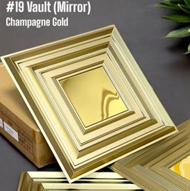 #19 Vault Champagne 3D PVC Wall and Ceiling Panels With Mirror
