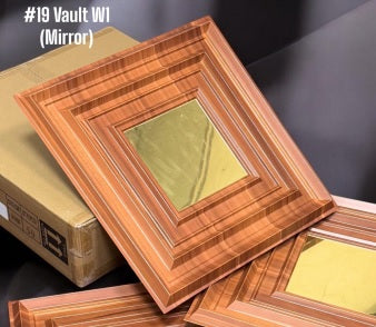 #19 Vault Wooden 3D PVC Wall and Ceiling Panels With Mirror