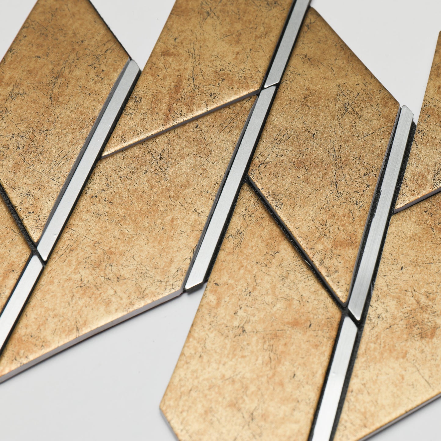 Brown Blocks Self Adhesive Mosaic Tile