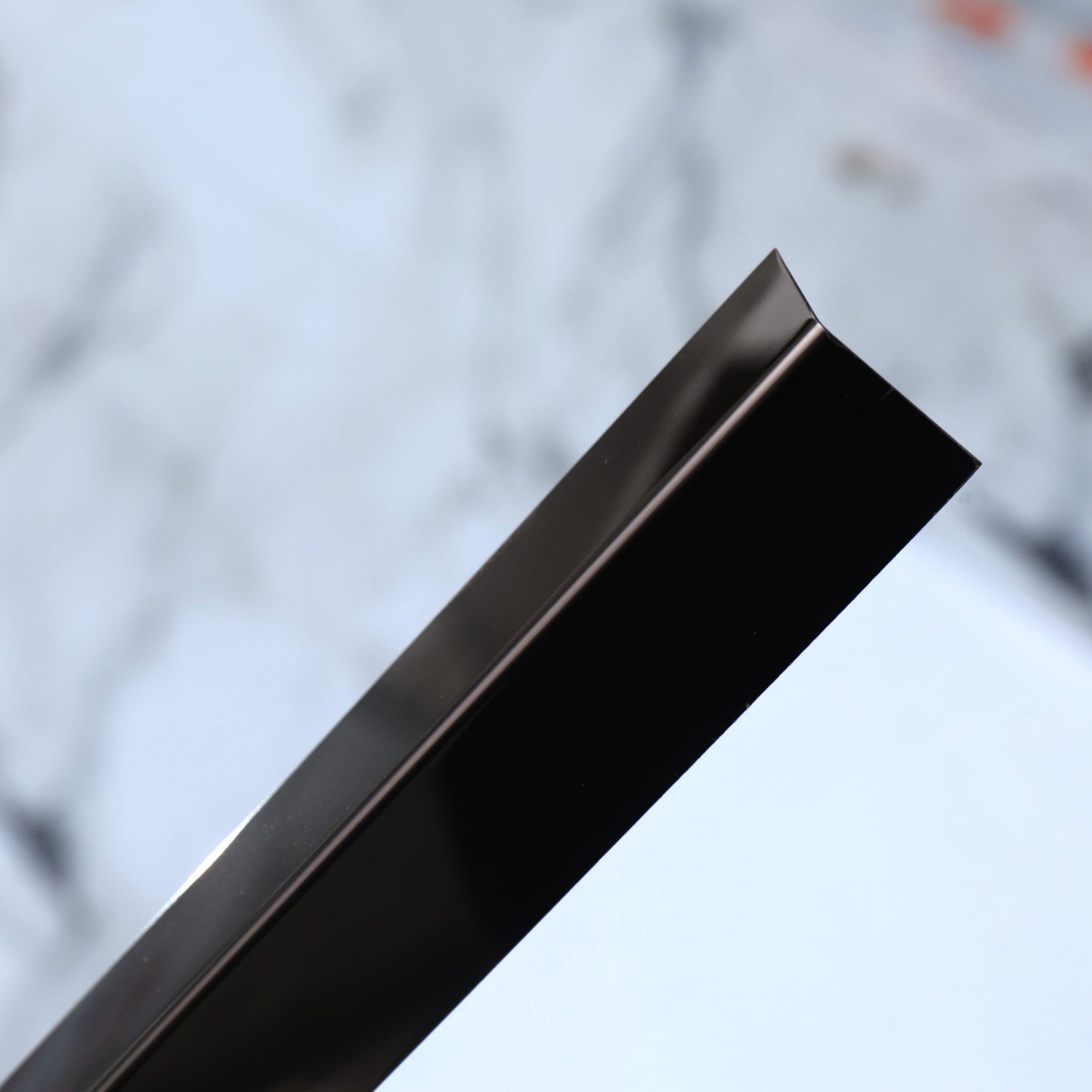 Black Stainless Steel L Wall Corner Guard Profile | 8 ft