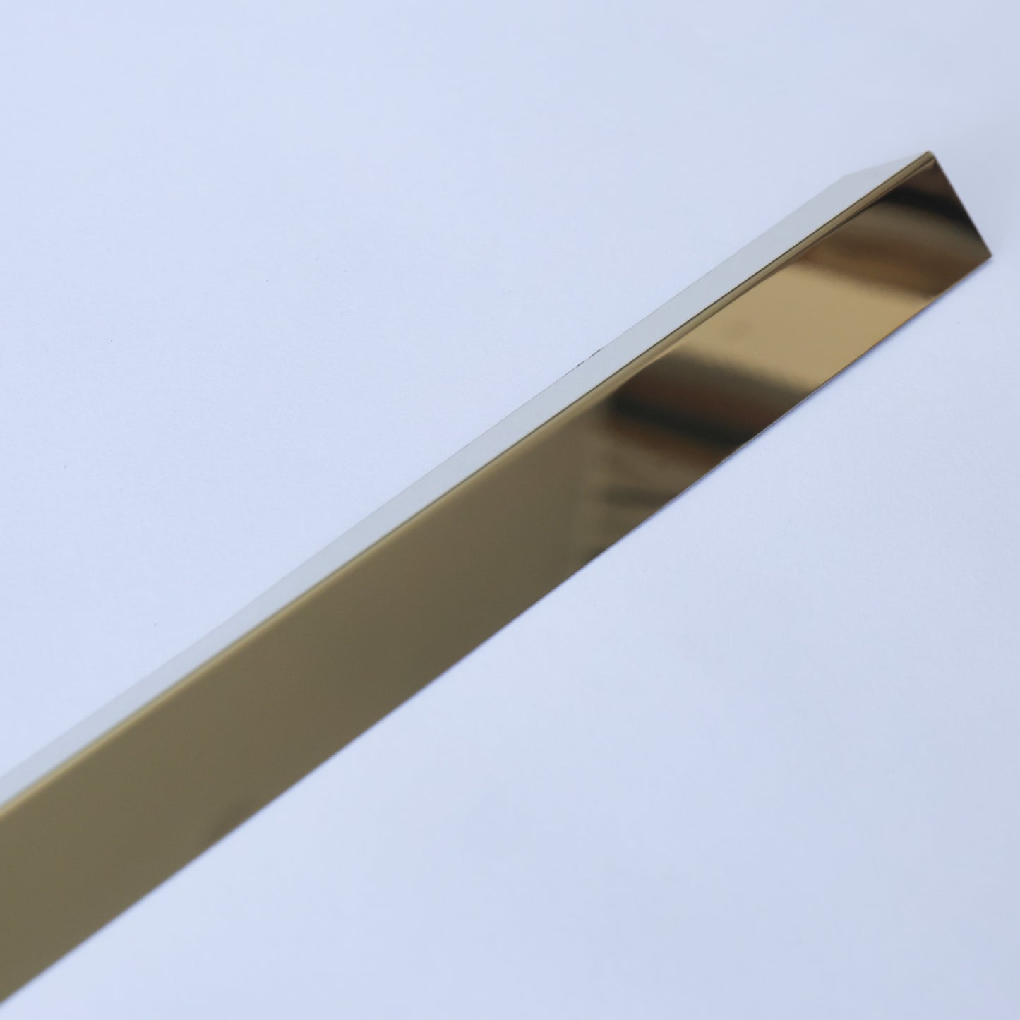 Gold Stainless Steel L Wall Corner Guard Profile | 8 ft