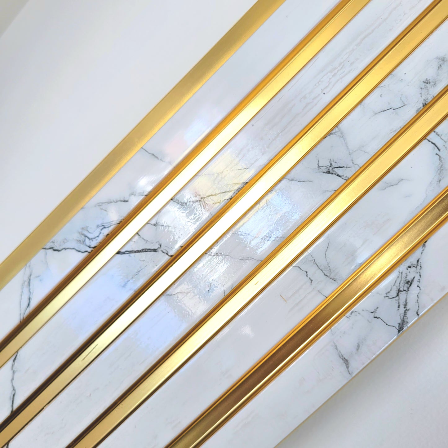 White and Golden charcoal louver and plank | 9.5 Feet * 6 Inch