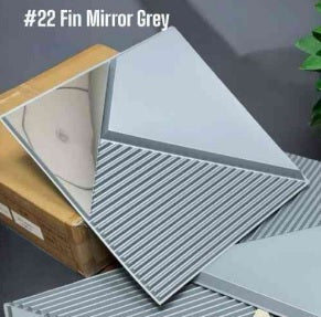 #22 Fin Grey 3D PVC Wall and Ceiling Panels With Mirror