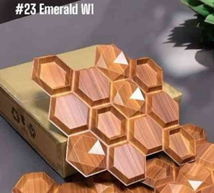 #23 Emerald Wooden 3D PVC Wall and Ceiling Panels