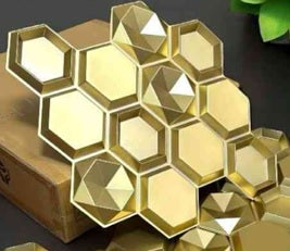 #23 Emerald Champagne Gold 3D PVC Wall and Ceiling Panels