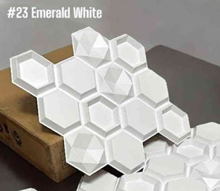 #23 Emerald White 3D PVC Wall and Ceiling Panels