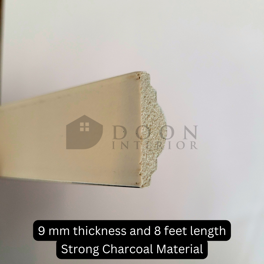 White and Gold French Moulding pattern 3 for wall | 8 Feet * 20 mm