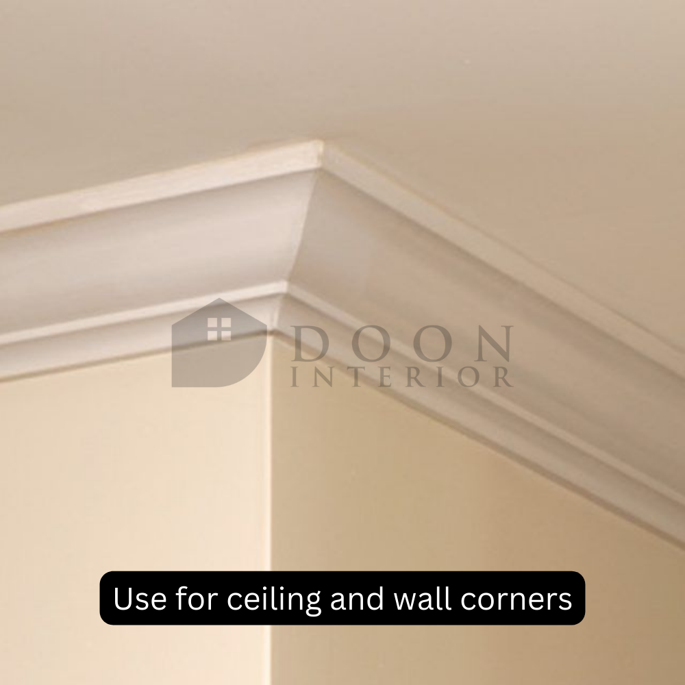 White and Gold French Moulding pattern 3 for wall | 8 Feet * 20 mm