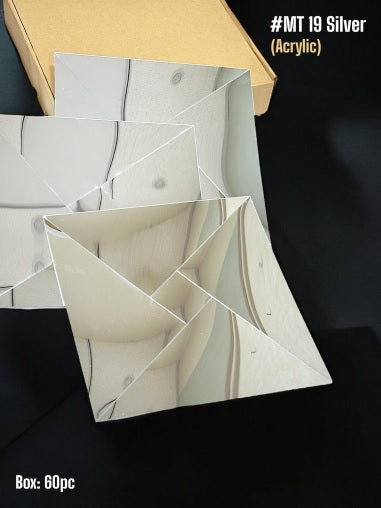 #MT19 Silver Acrylic Self Adhesive Mosaic Tile