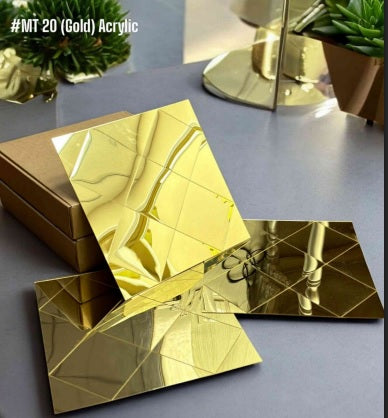 #MT 20 ( Gold) Acrylic Self Adhesive Mosaic Tile