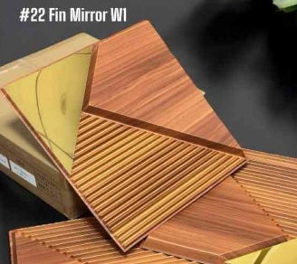 #22 Fin Wooden 3D PVC Wall and Ceiling Panels With Mirror