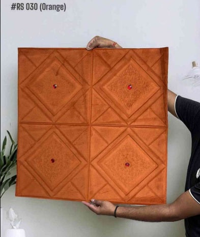 #RS 030 Orange Velvet Panel Self Adhesive