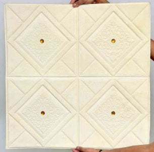 #RS 030 White Velvet Panel Self Adhesive