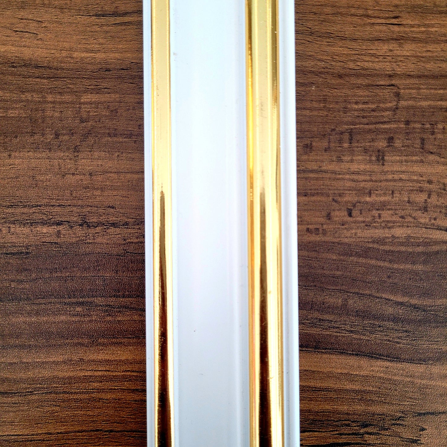 White and Gold French Moulding pattern 2 for wall | 8 Feet * 42 mm