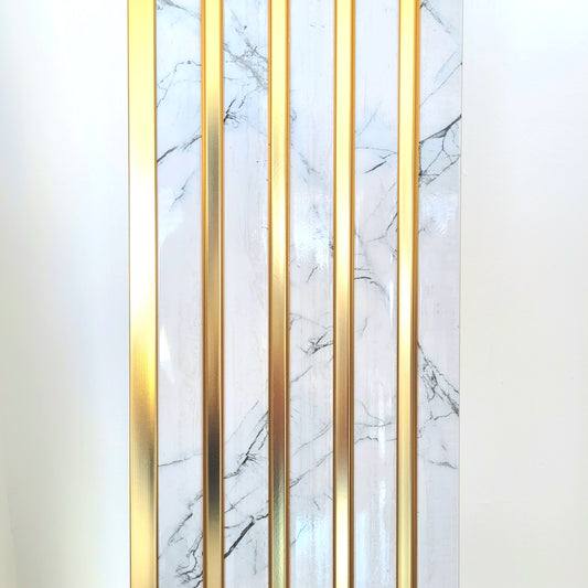 White and Golden charcoal louver and plank | 9.5 Feet * 6 Inch