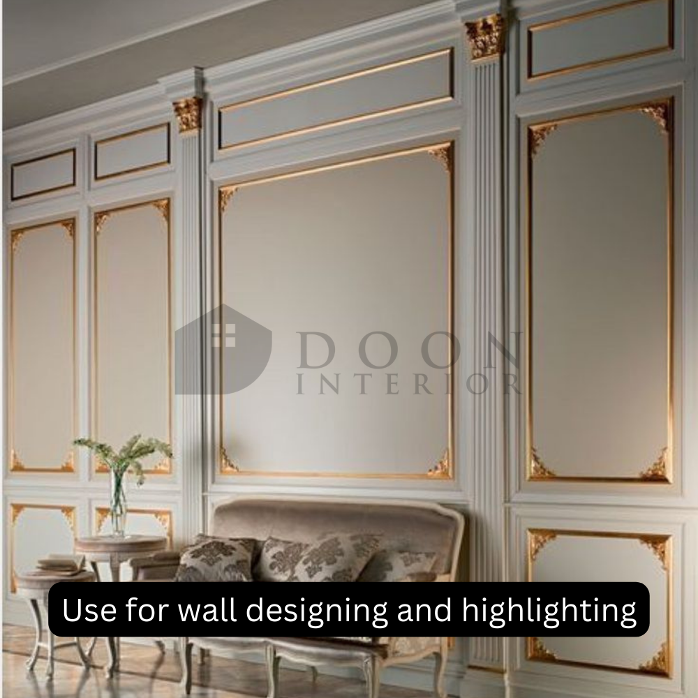 Gold French Moulding pattern 4 for wall | 8 Feet * 20 mm