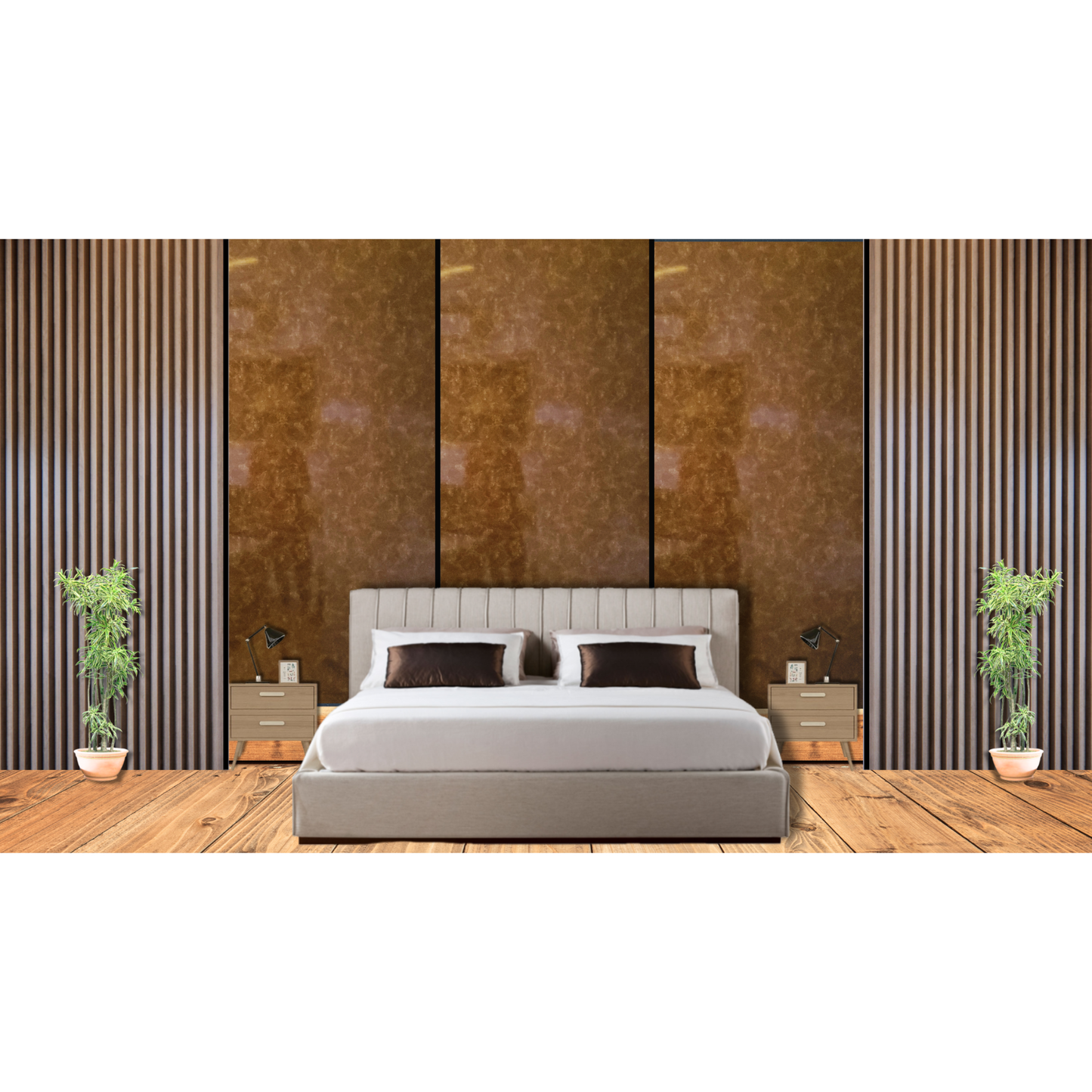 Premium Brown Gloss uv marble sheet | 8 Feet * 4 Feet