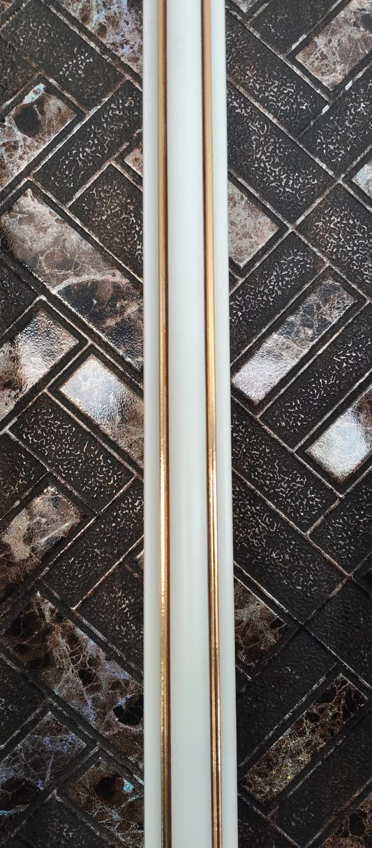 White and Gold French Moulding pattern 3 for wall | 8 Feet * 30 mm