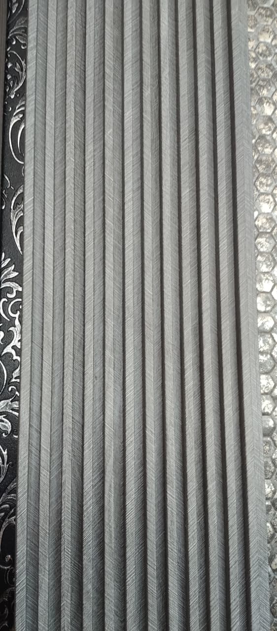 Grey  Pattern 2 WPC Louver | 10 Feet * 6 inch
