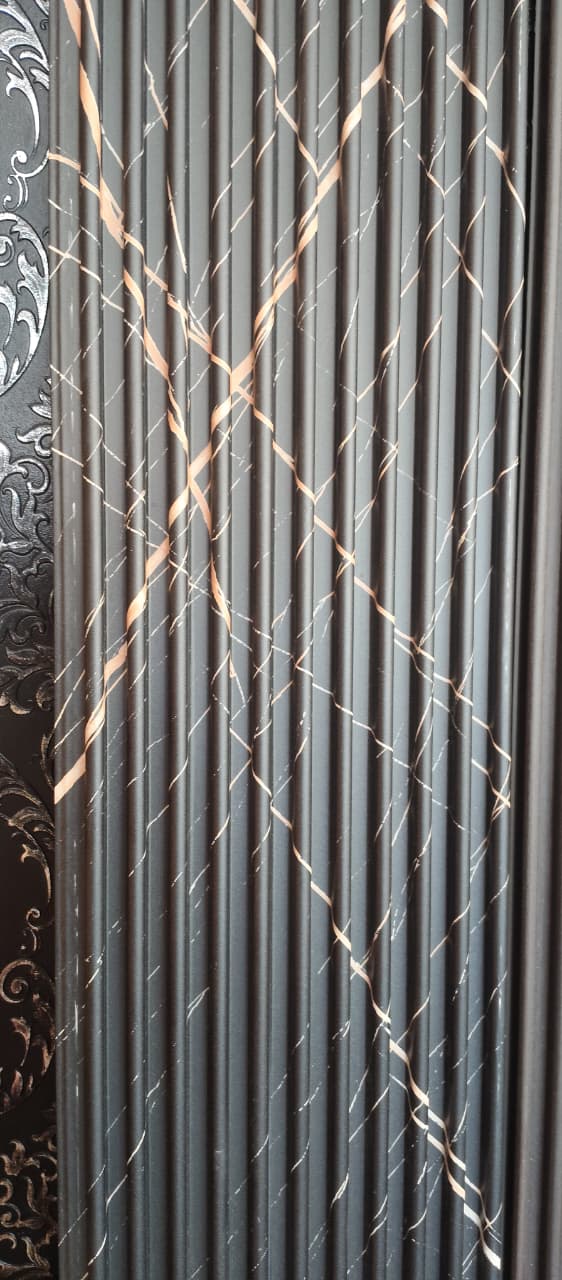 Black Pattern 2 WPC Louver | 10 Feet * 6 inch