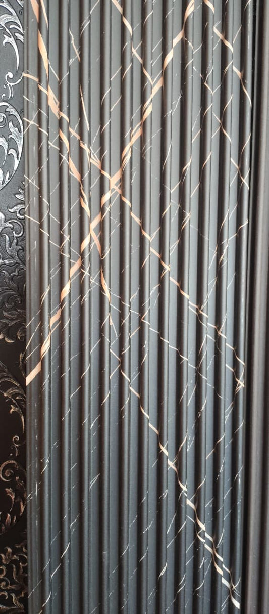 Black Pattern 2 WPC Louver | 10 Feet * 6 inch