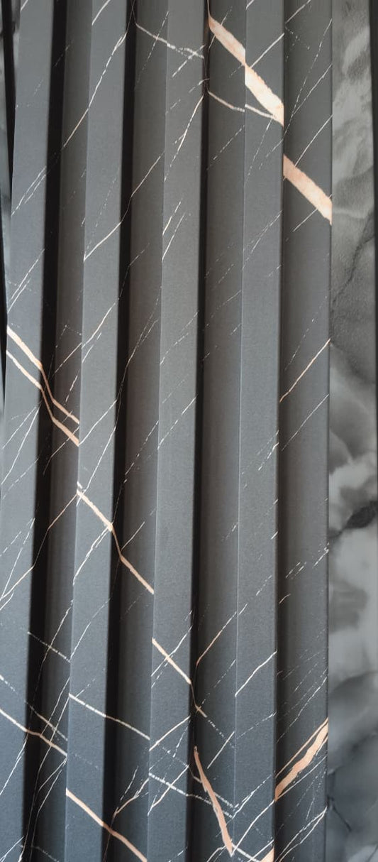 Black  Pattern 2 WPC Louver | 10 Feet * 6 inch