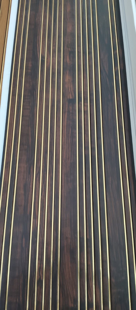 Dark Wooden  WPC Louver | 9.5 Feet * 1 Feet