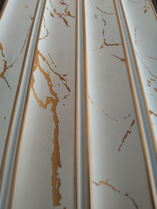 White Matte Charcoal Louver and plank | 9.5 Feet * 5 Inch