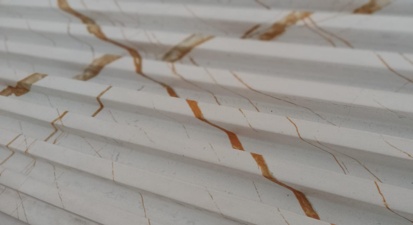 White WPC Louver |9.5 Feet * 6 inch