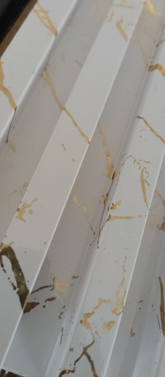 White WPC Louver |9.5 Feet * 6 inch