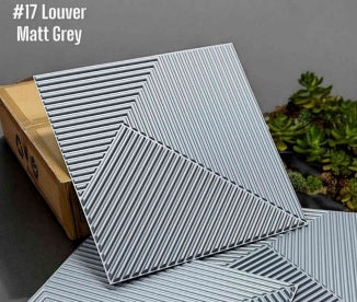 #17 Louver Matt Grey PVC Wall and Ceiling Panel