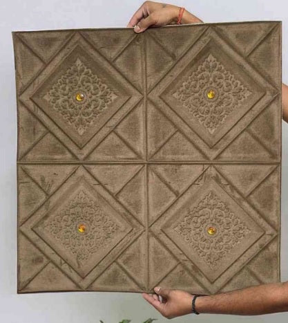 #RS 030 Brown Velvet Panel Self Adhesive